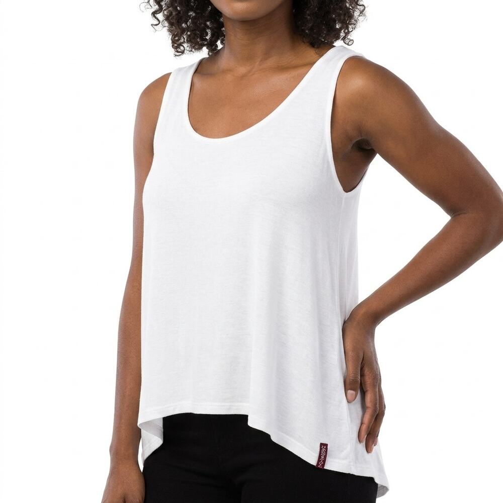 Hard Tail BIRD-04 Made in USA White Lightweight Tank Women Size XS